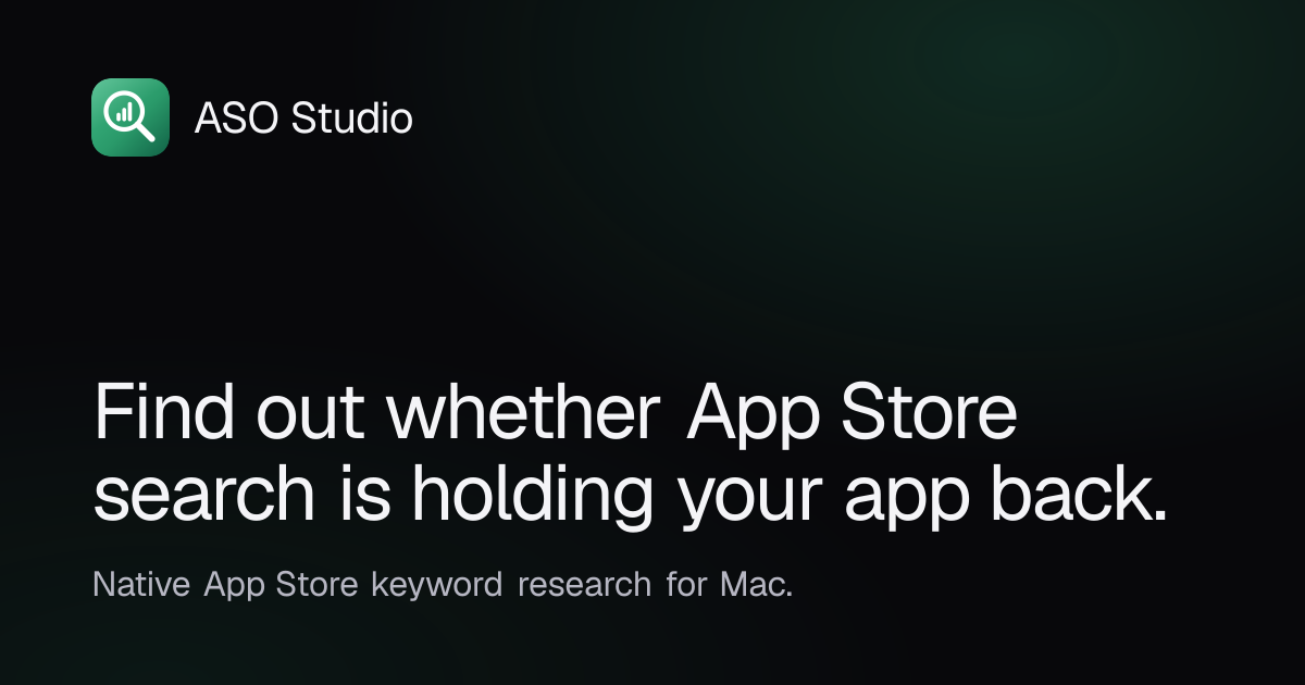 Most ASO tools start at keywords. I built one that starts with if the app should even exist.